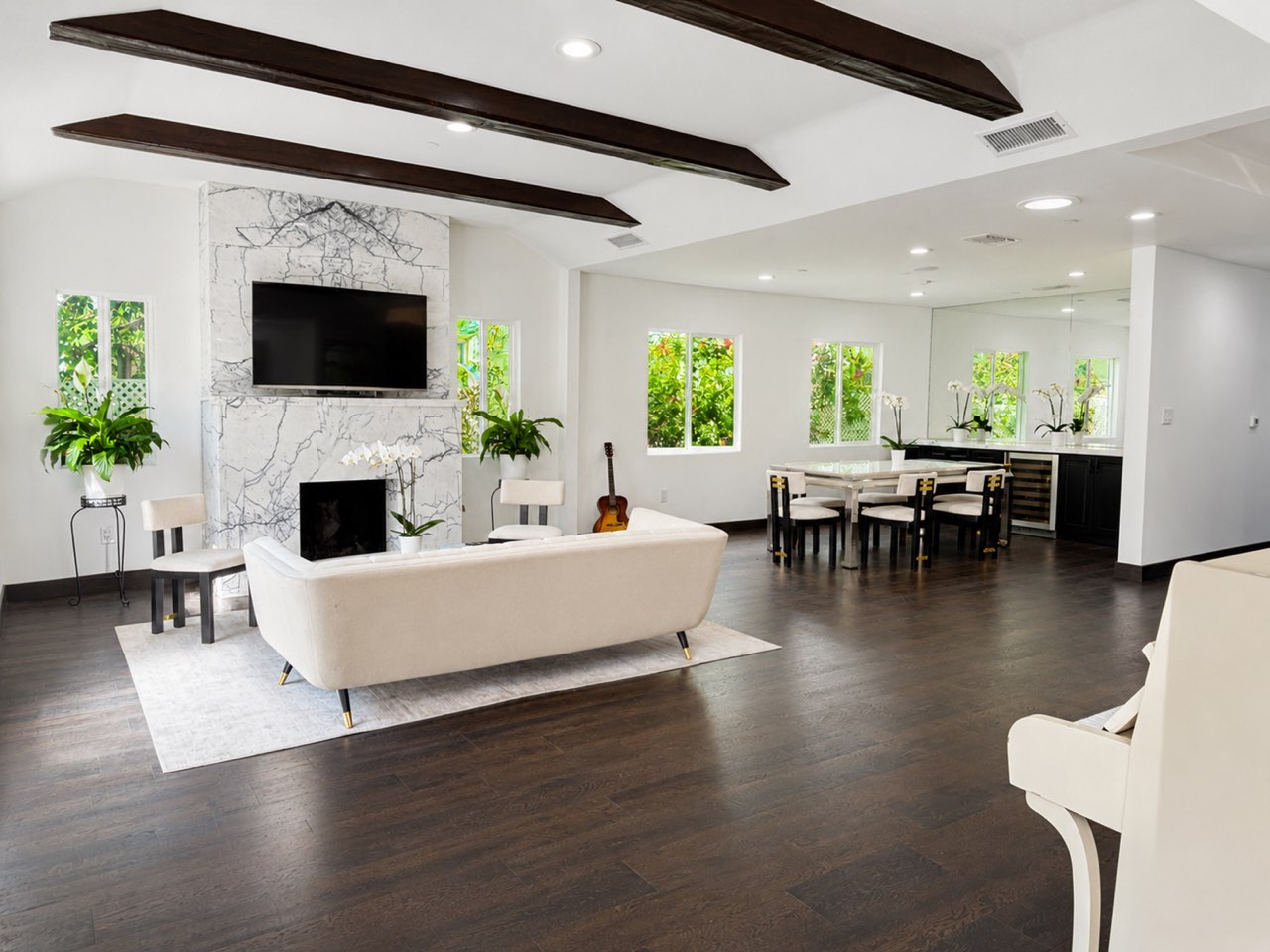 Open-plan living room at 442 S Wetherly Dr